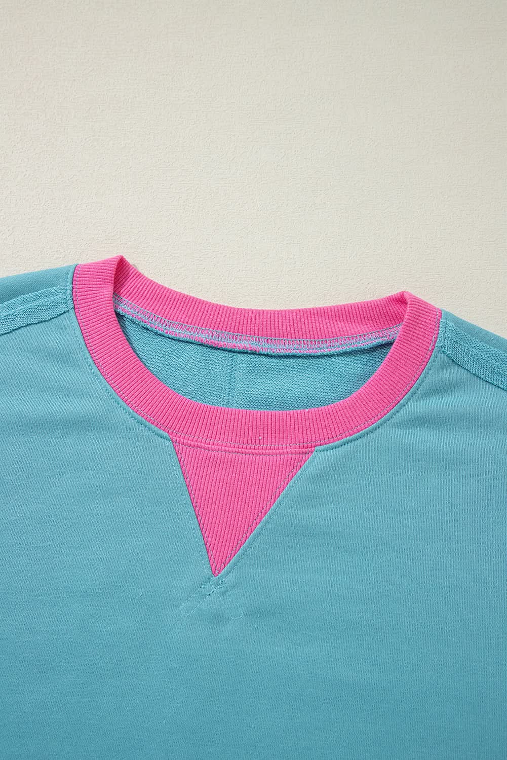 Light Blue Oversized Crew Sweatshirt - Love Salve